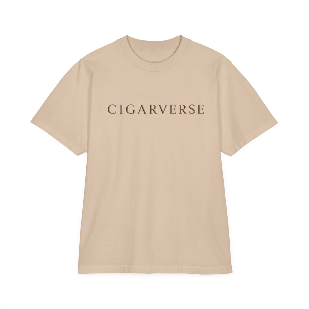 Chocolate Logo Premium Max Heavyweight Cigarverse Minimal Logo T-Shirt