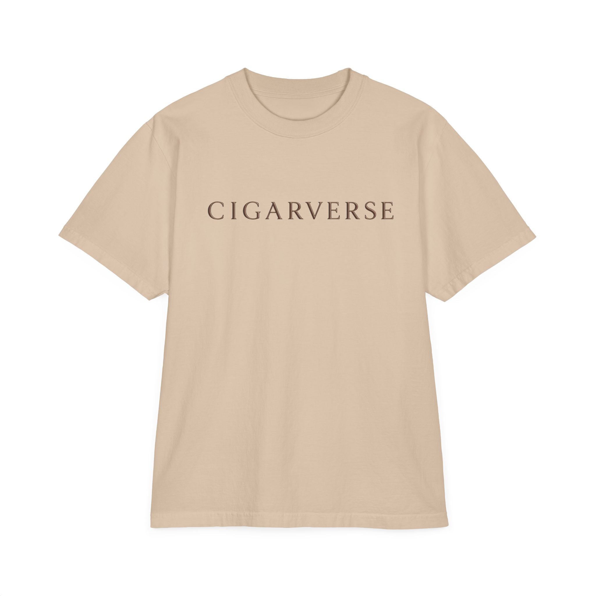 Chocolate Logo Premium Max Heavyweight Cigarverse Minimal Logo T-Shirt