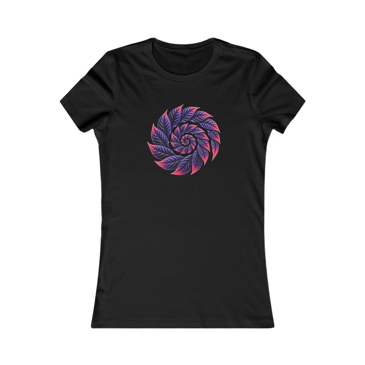 Women's Tee — Pink & Purple Spiral Mandala Graphic