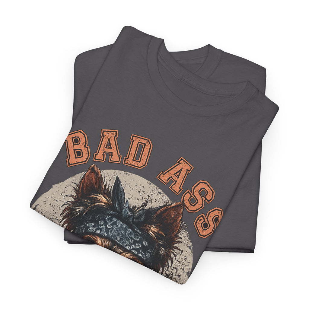 Bad Ass Yorkie Dad T-Shirt — Funny Yorkie Owner Tee