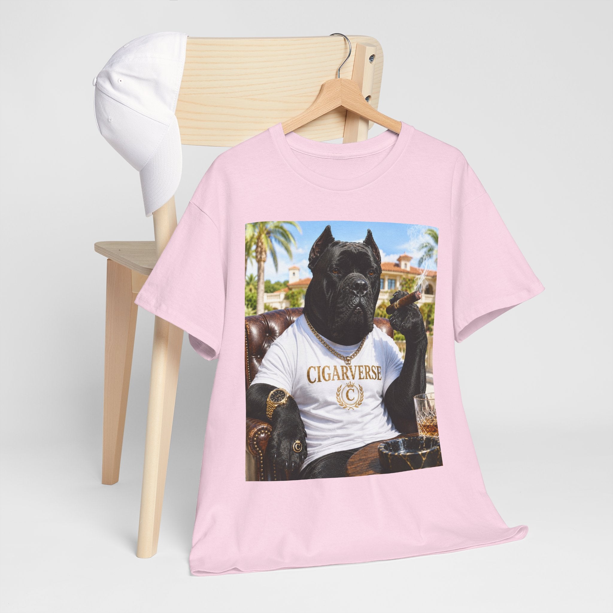 Cigarverse Graphic Tee — Vintage Smoker Dog Artwork