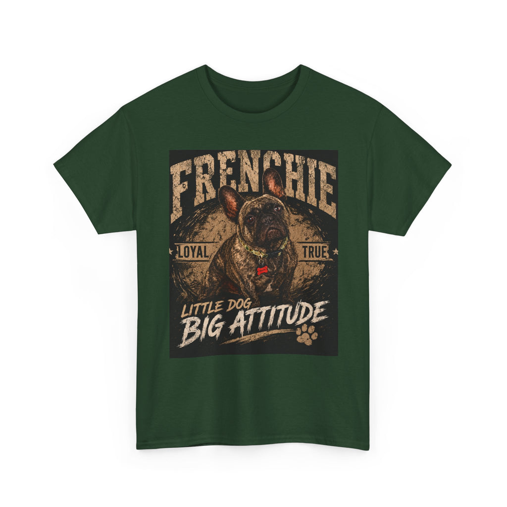 Frenchie Dog T-Shirt - “Little Dog Big Attitude” Retro Graphic Tee