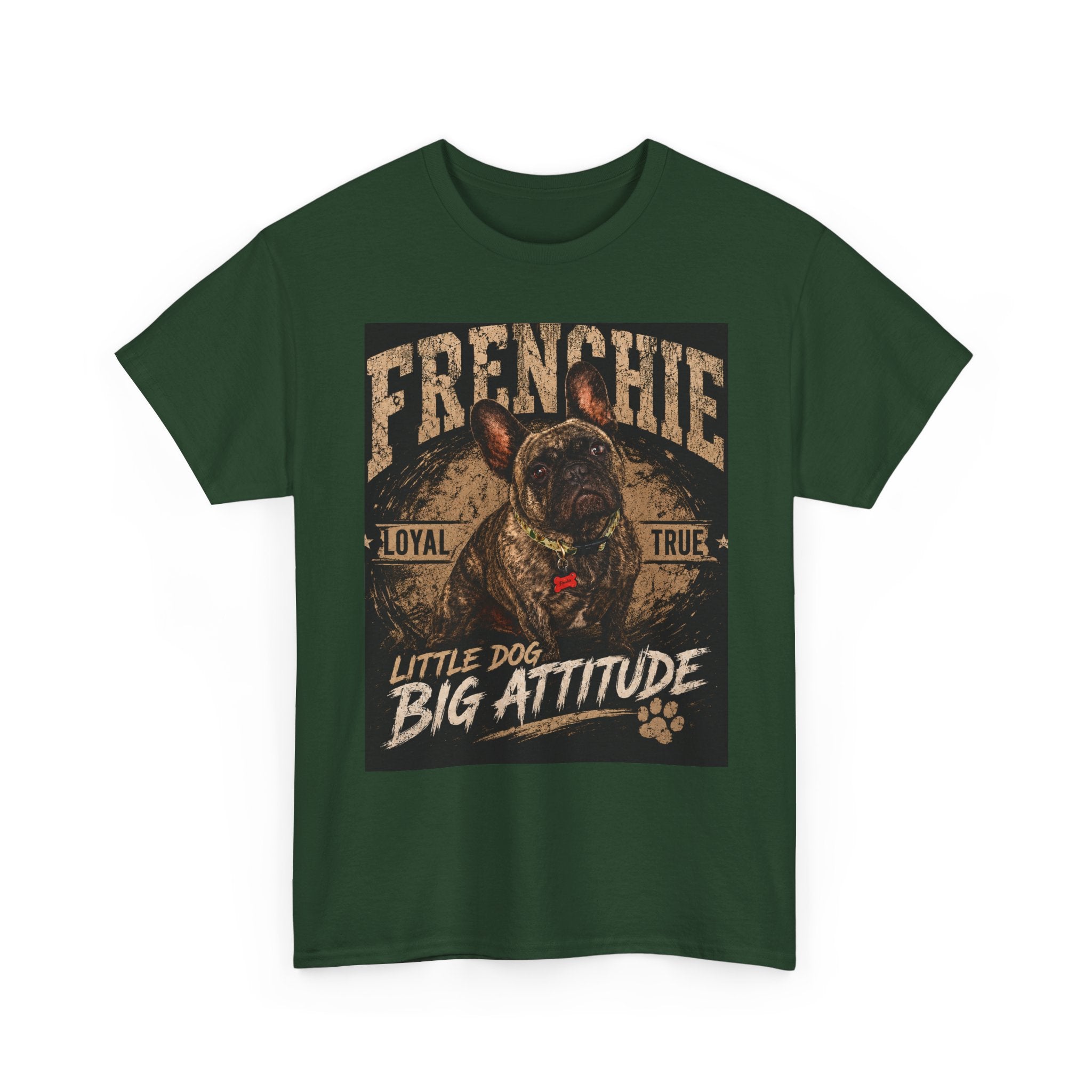 Frenchie Dog T-Shirt - “Little Dog Big Attitude” Retro Graphic Tee