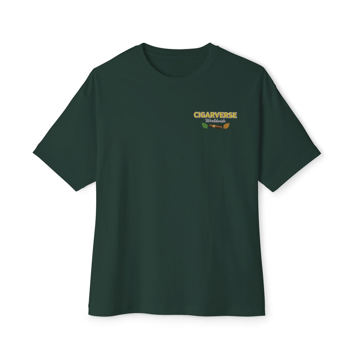 CIGARVERSE Logo Tee — Small Chest Emblem Boxy T‑Shirt