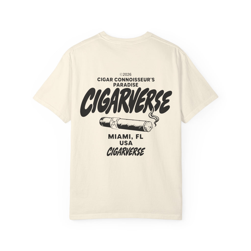 Cigarverse T-Shirt — Cigar Connoisseur Graphic Tee (Miami, FL)