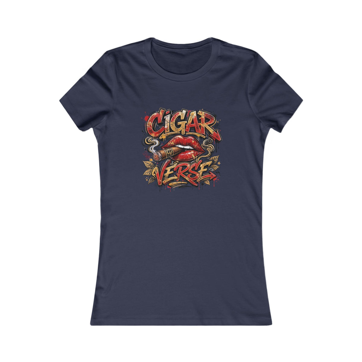 Women's Tee — CIGARVERSE Graphic Lips Vintage Rock Shirt