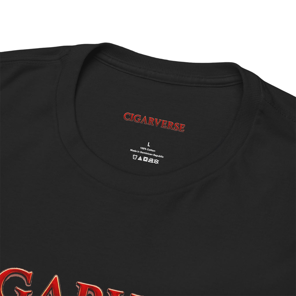 Cigarverse Logo Tee — Vintage Red Embossed Graphic T-Shirt