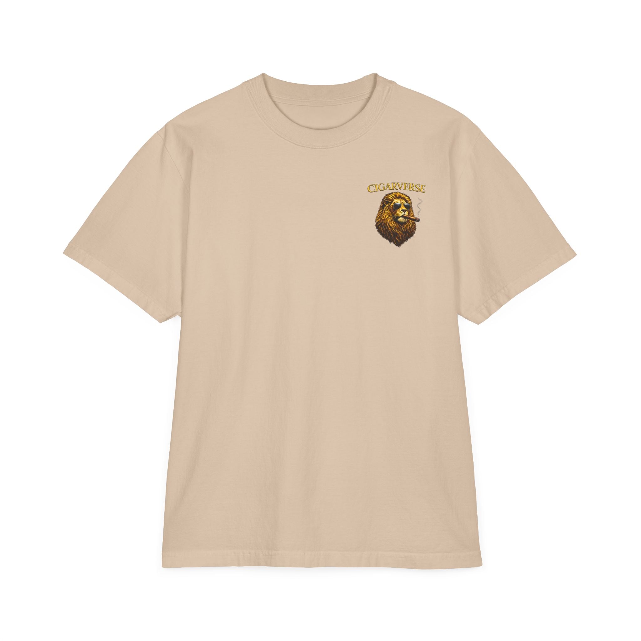 Lion Crest Premium Max Heavyweight T-Shirt – 'CIGARFIRE' Chest Logo Graphic Tee