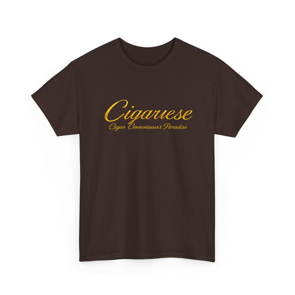 Cigarverse 'Cigar Connoisseurs Paradise’ Gold Logo T-Shirt