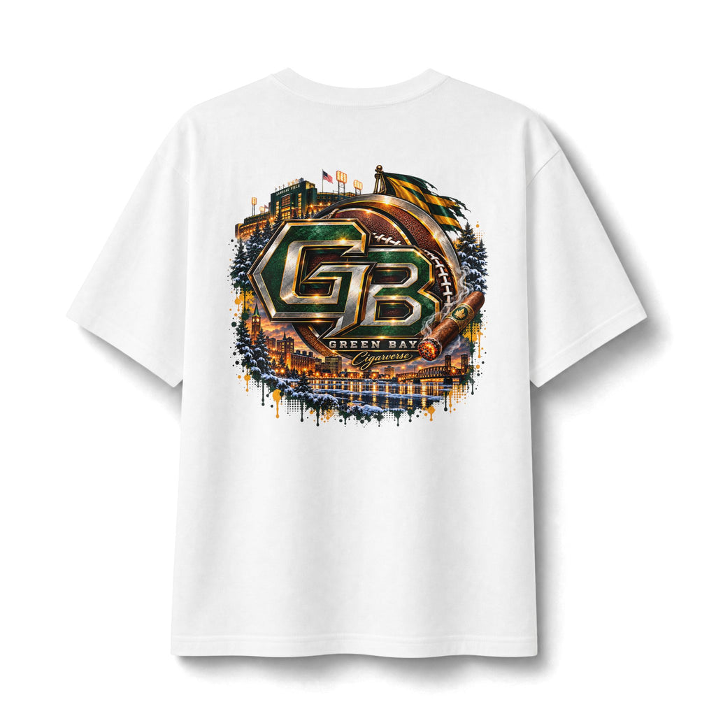 Green Bay Football Logo Tee — GB Vintage Skyline Graphic T‑Shirt