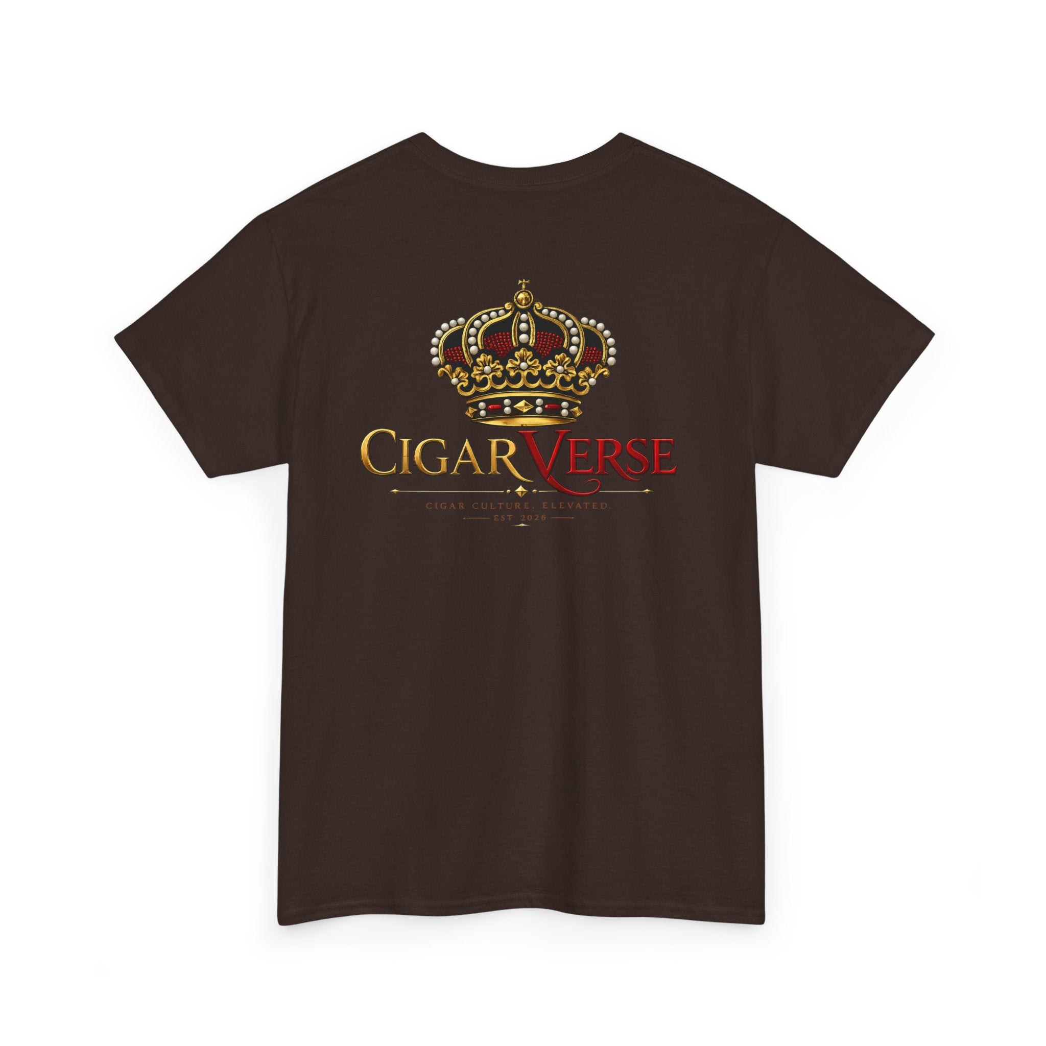 CigarVerse Crown T‑Shirt — Gold Crown Logo Tee for Cigar Lovers