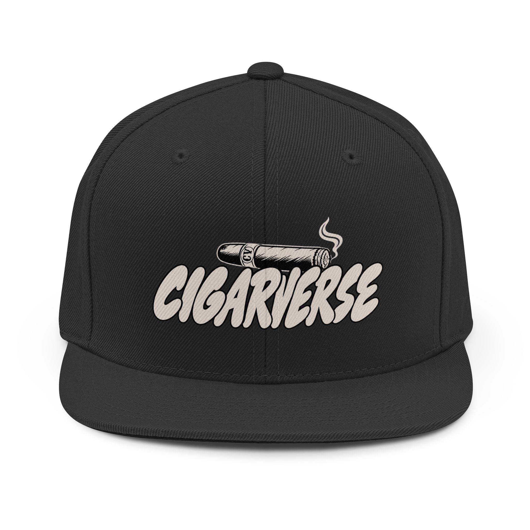 Cigarierse Embroidered Snapback Hat — Retro Cigar Logo Cap