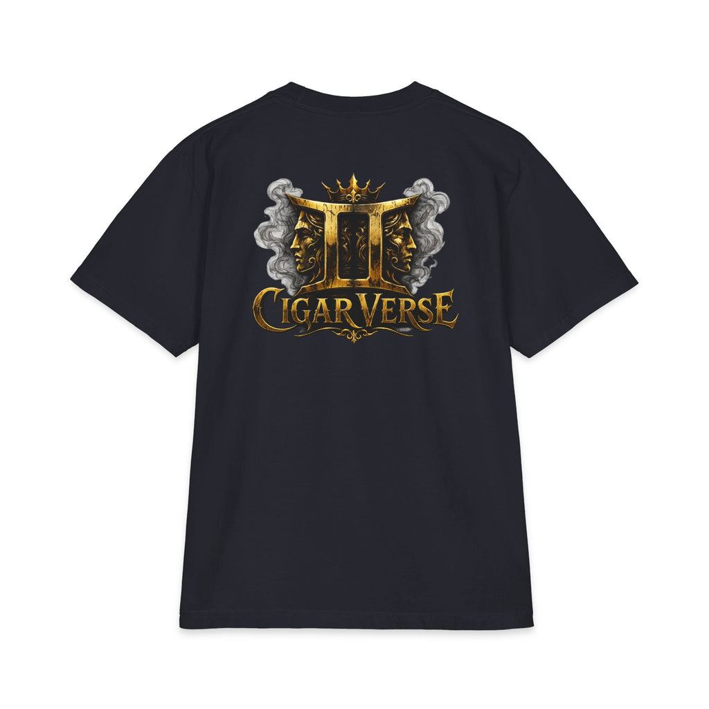 ULTRA PREMIUM HEAVYWEIGHT CigarVerse Graphic T-Shirt — Bold Gold Logo Smoking-Inspired Tee