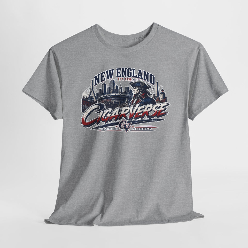 Unisex CIGARVERSE New England T-Shirt — 'NEW ENGLAND CIGARVERSE ' Skyline Graphic Tee