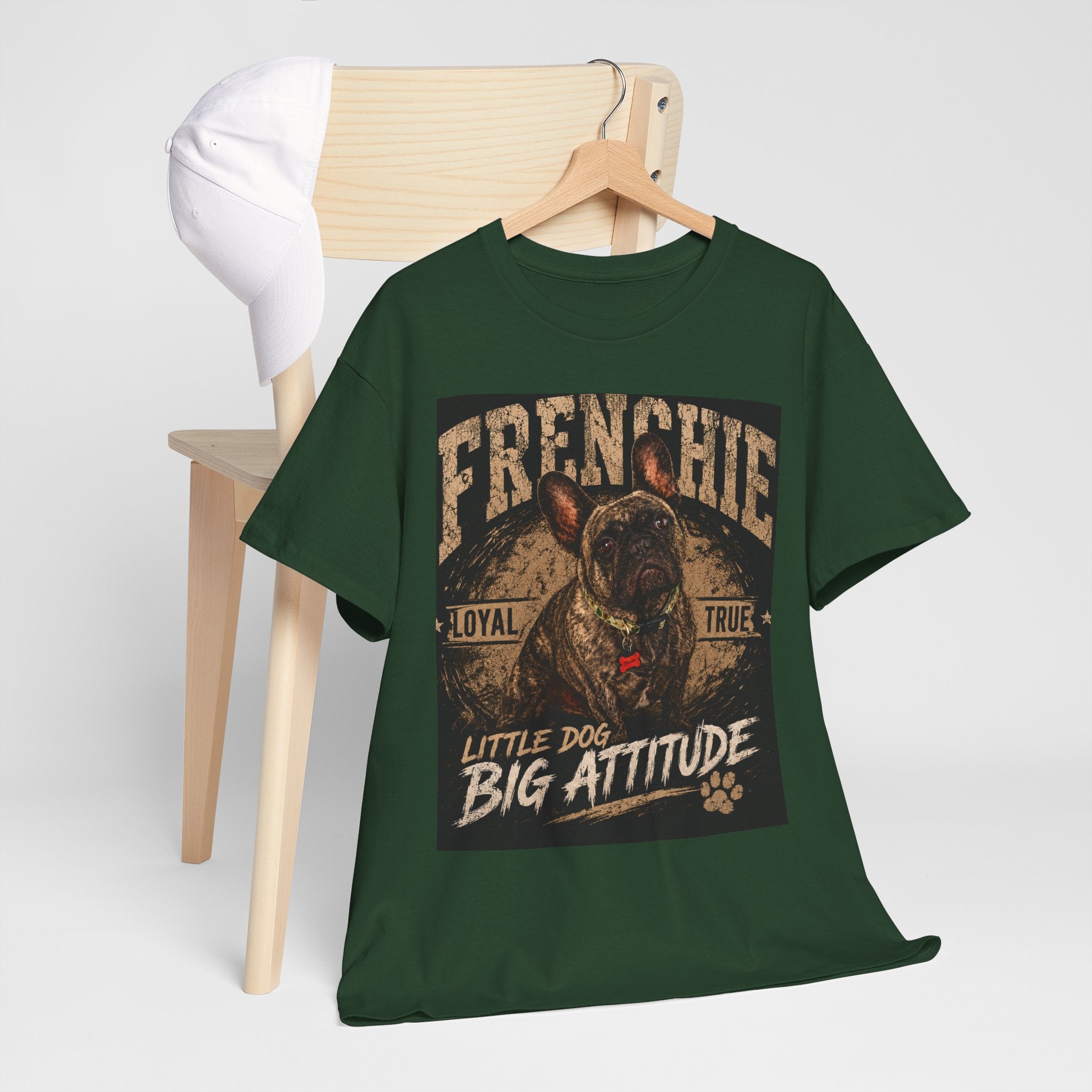 Frenchie Dog T-Shirt - “Little Dog Big Attitude” Retro Graphic Tee