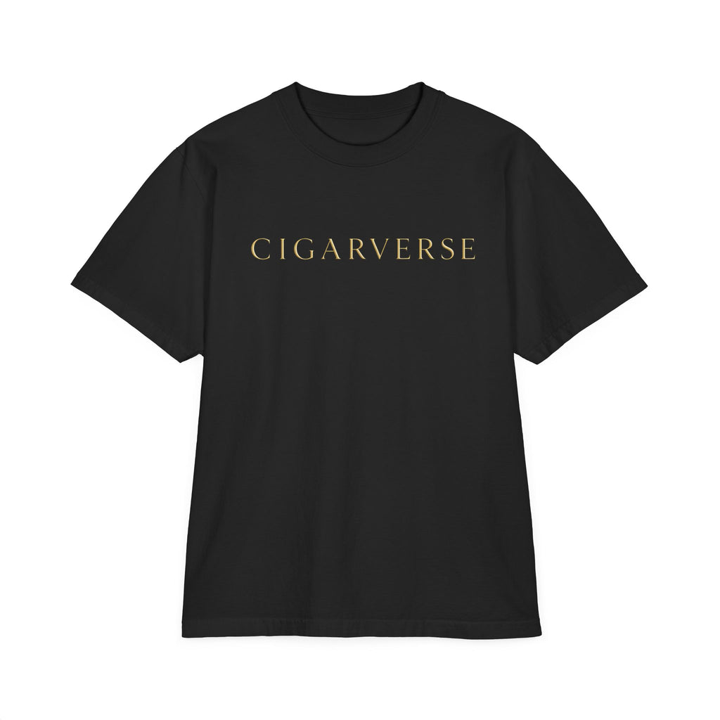Gold Logo CIGARVERSE Premium Max Heavyweight T‑Shirt