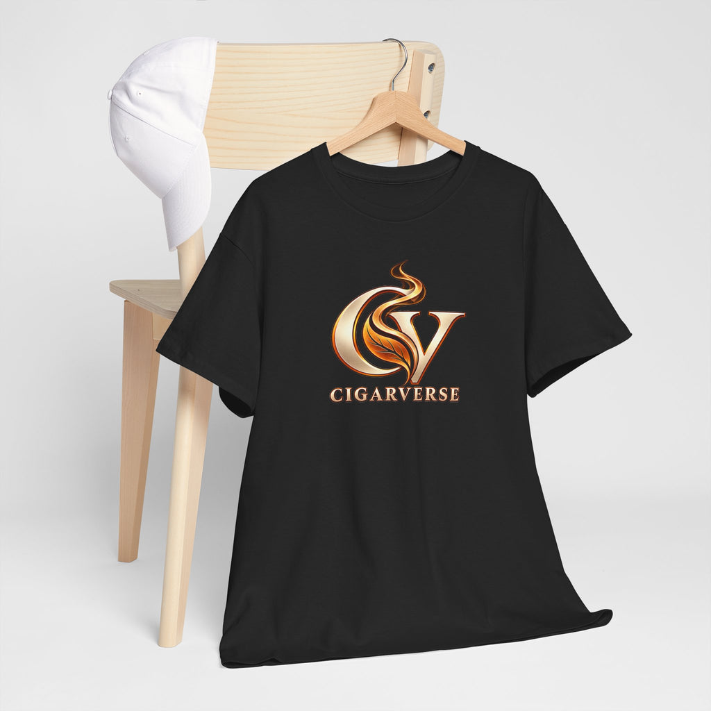 Black T-Shirt with Gold SV Monogram Logo