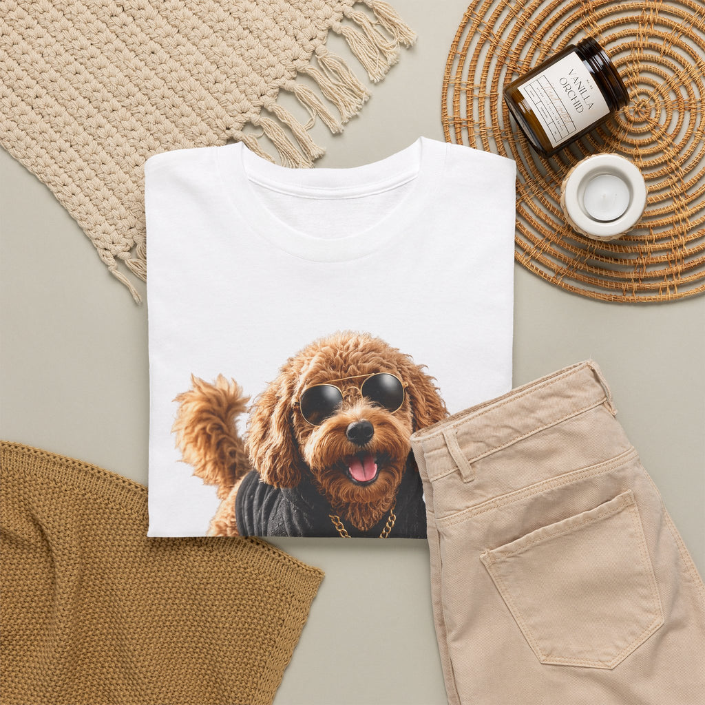 Cute Doodle Dog Photo T-Shirt — Playful Puppy Portrait Tee