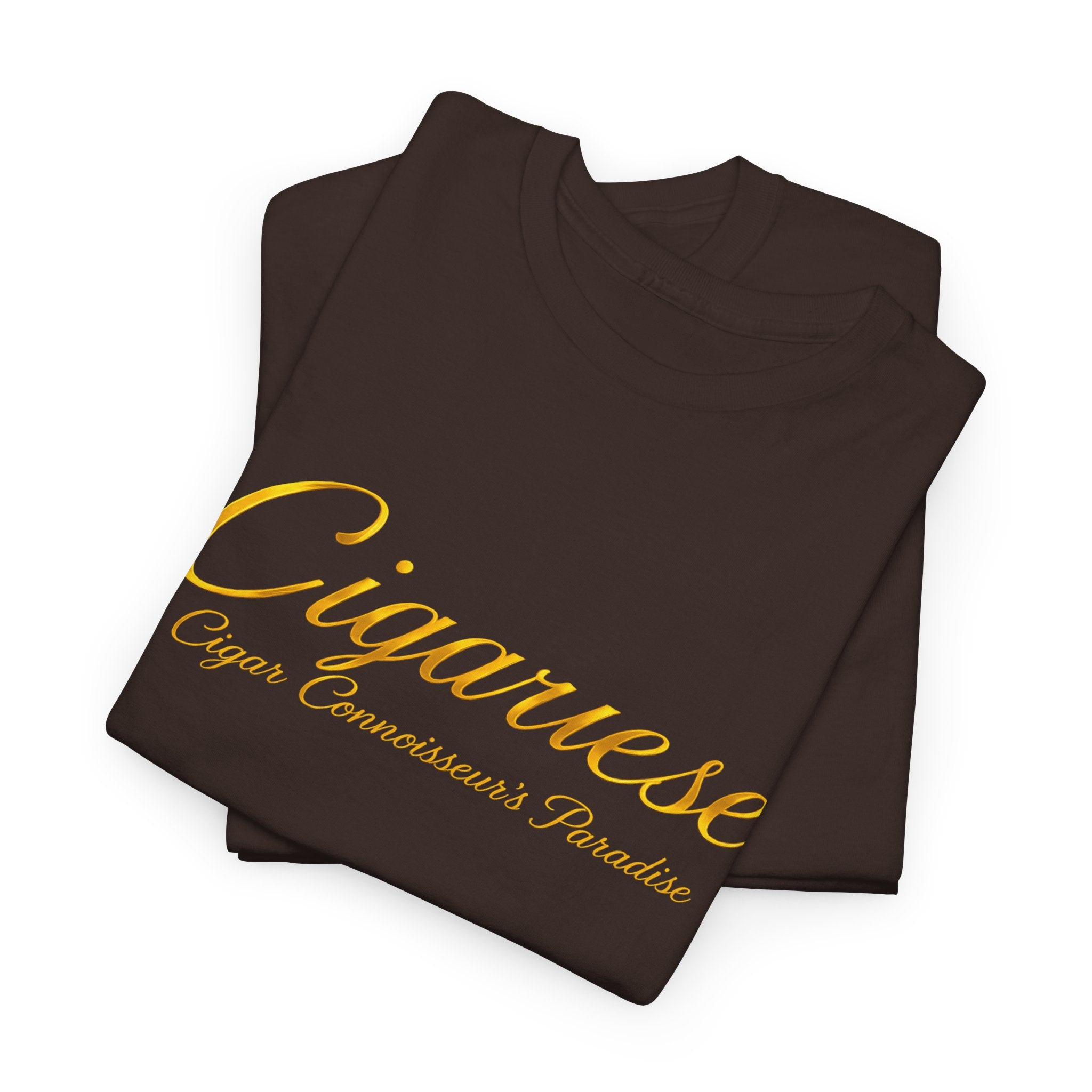 Cigarverse 'Cigar Connoisseurs Paradise’ Gold Logo T-Shirt