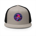 Retro Sunset Trucker Cap — 'Cesarverse' Neon Beach Patch