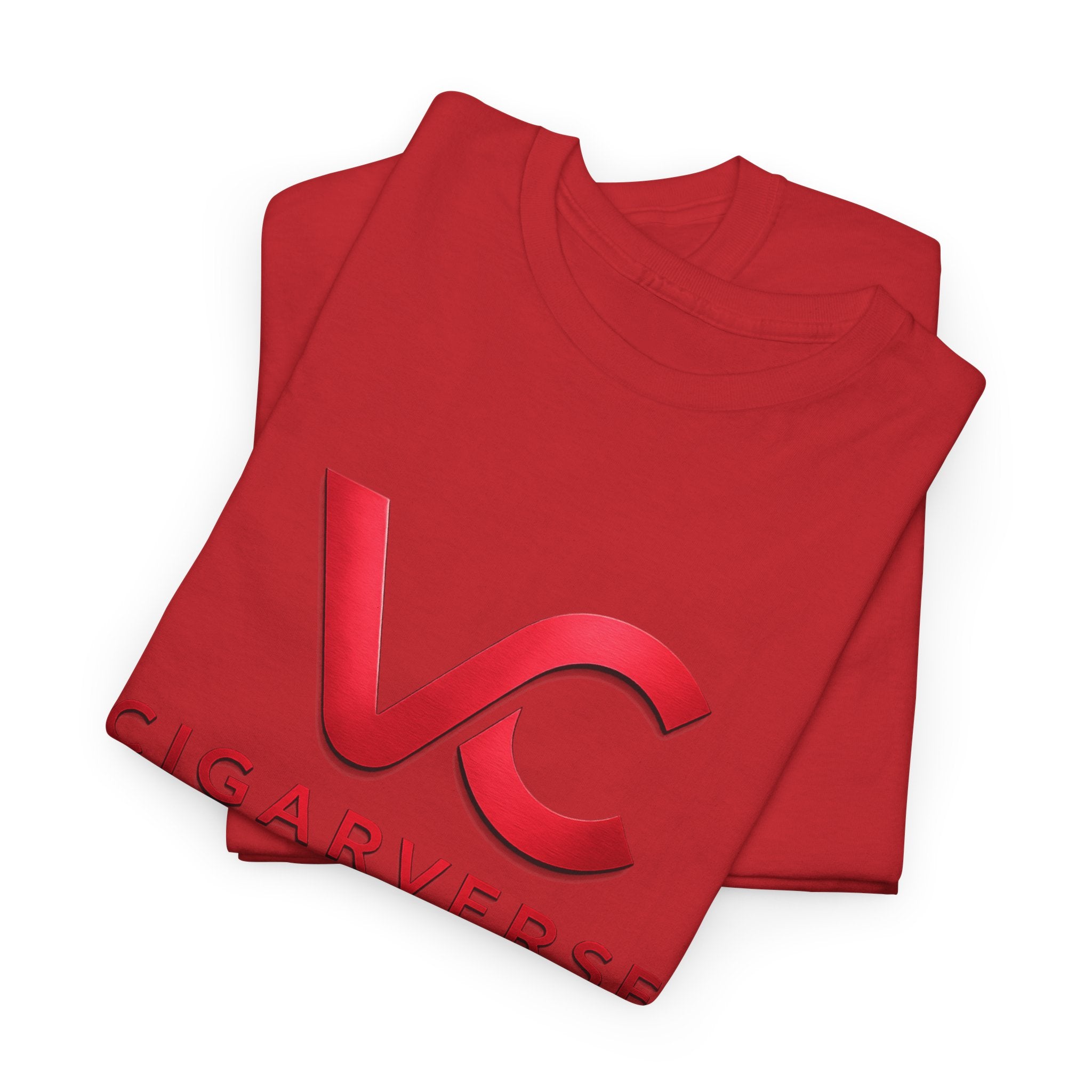 Unisex Red Logo CigarVerse T‑Shirt — Red Embossed Logo Tee for Cigar Lovers