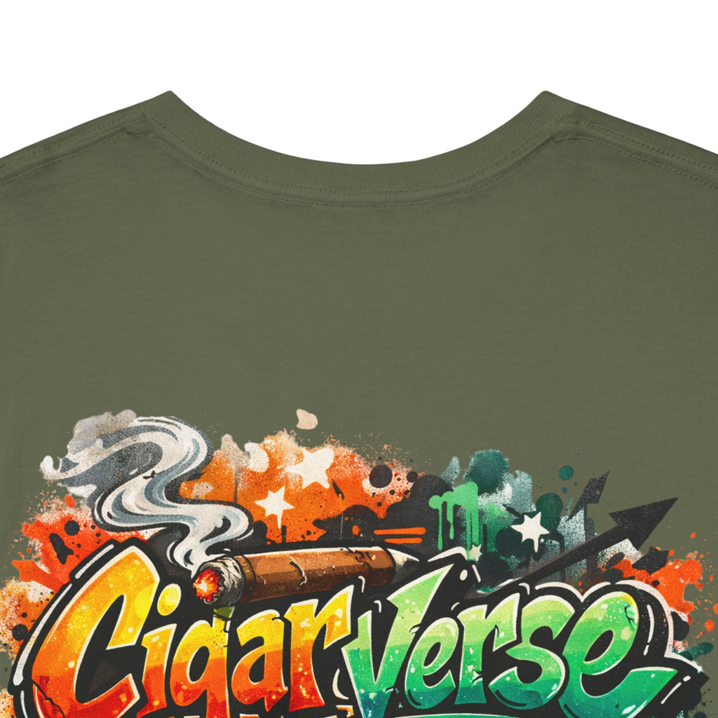 Graphic Tee — 'CigarVerse' Colorful Graffiti Logo T-Shirt
