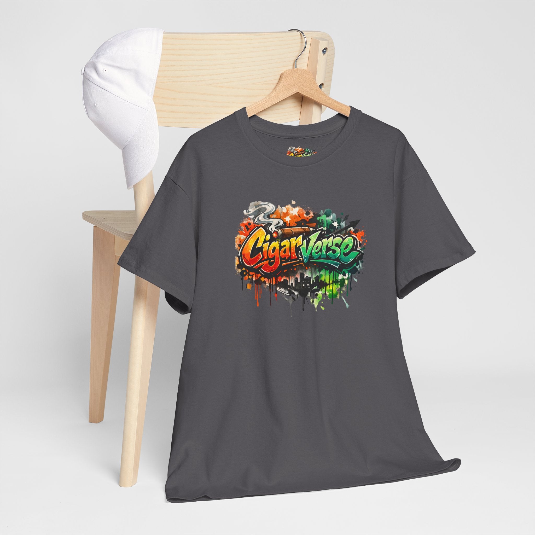 CigarVerse Graffiti Tee - Colorful Art Logo T-Shirt