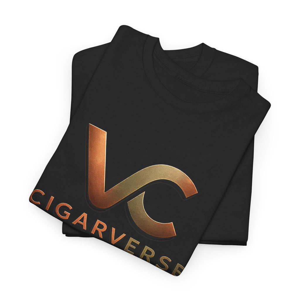 Unisex Cigarverse Logo T‑Shirt — Gold Gradient Crew Tee