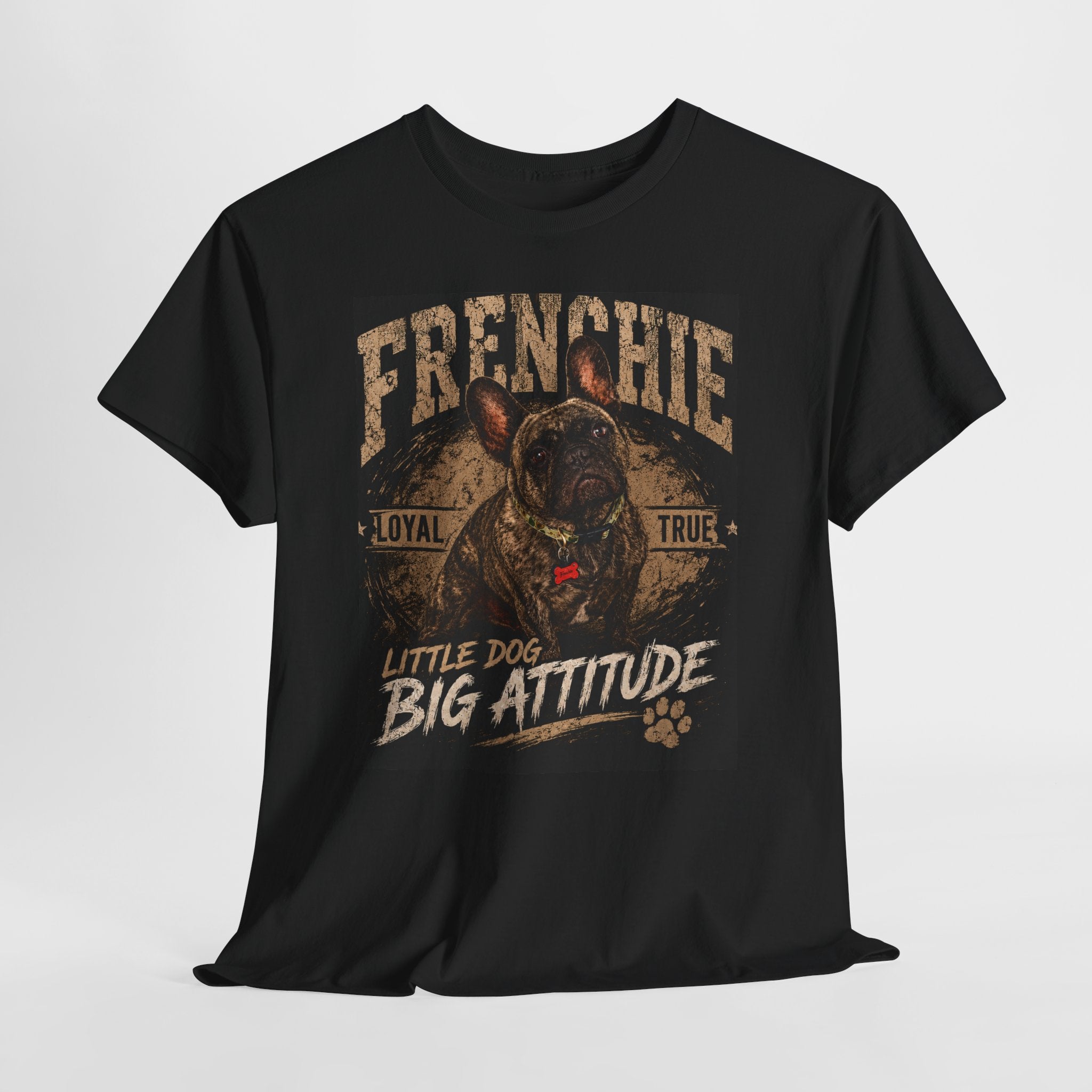 Frenchie Dog T-Shirt - “Little Dog Big Attitude” Retro Graphic Tee