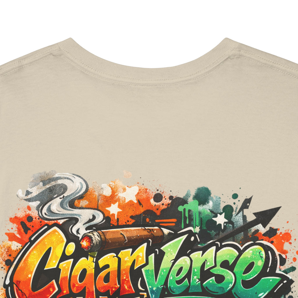 Graphic Tee — 'CigarVerse' Colorful Graffiti Logo T-Shirt