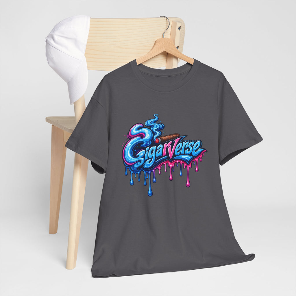 Cigarverse Drip Logo Tee — Retro Vaporwave Graphic T-Shirt