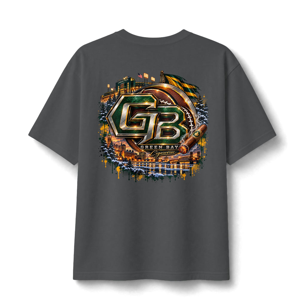 Green Bay Football Logo Tee — GB Vintage Skyline Graphic T‑Shirt
