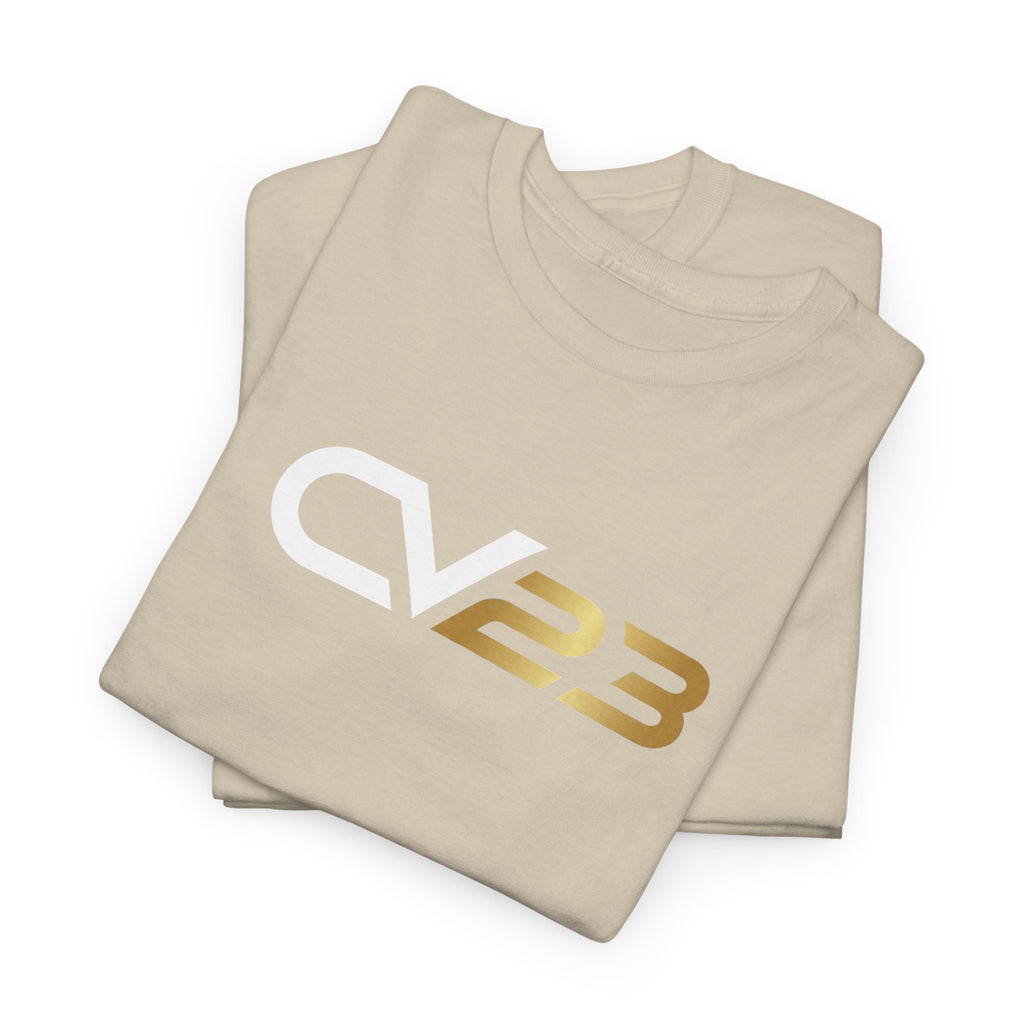 CV23 Logo T-Shirt — Minimalist Black Graphic Tee