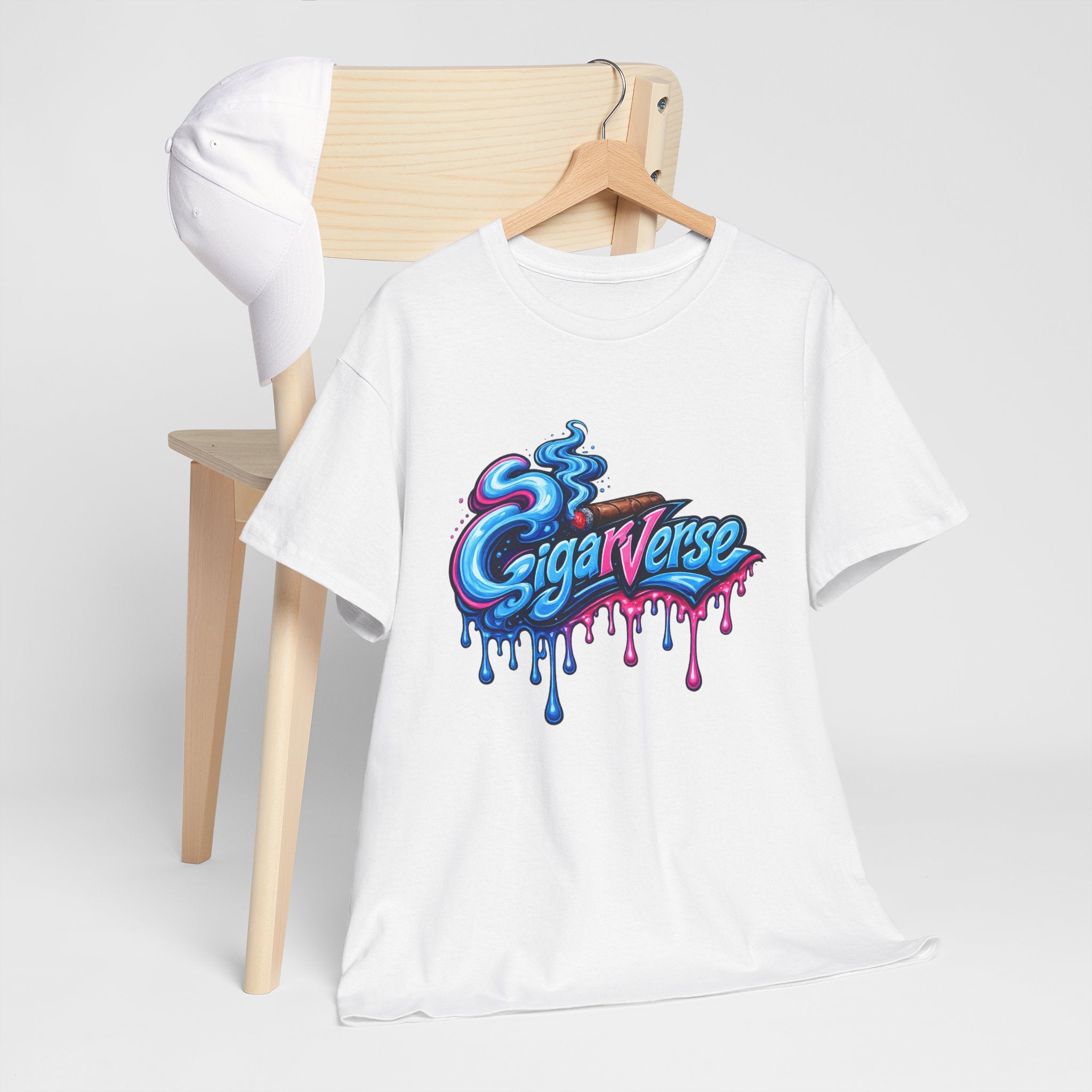 Cigarverse Drip Logo Tee — Retro Vaporwave Graphic T-Shirt