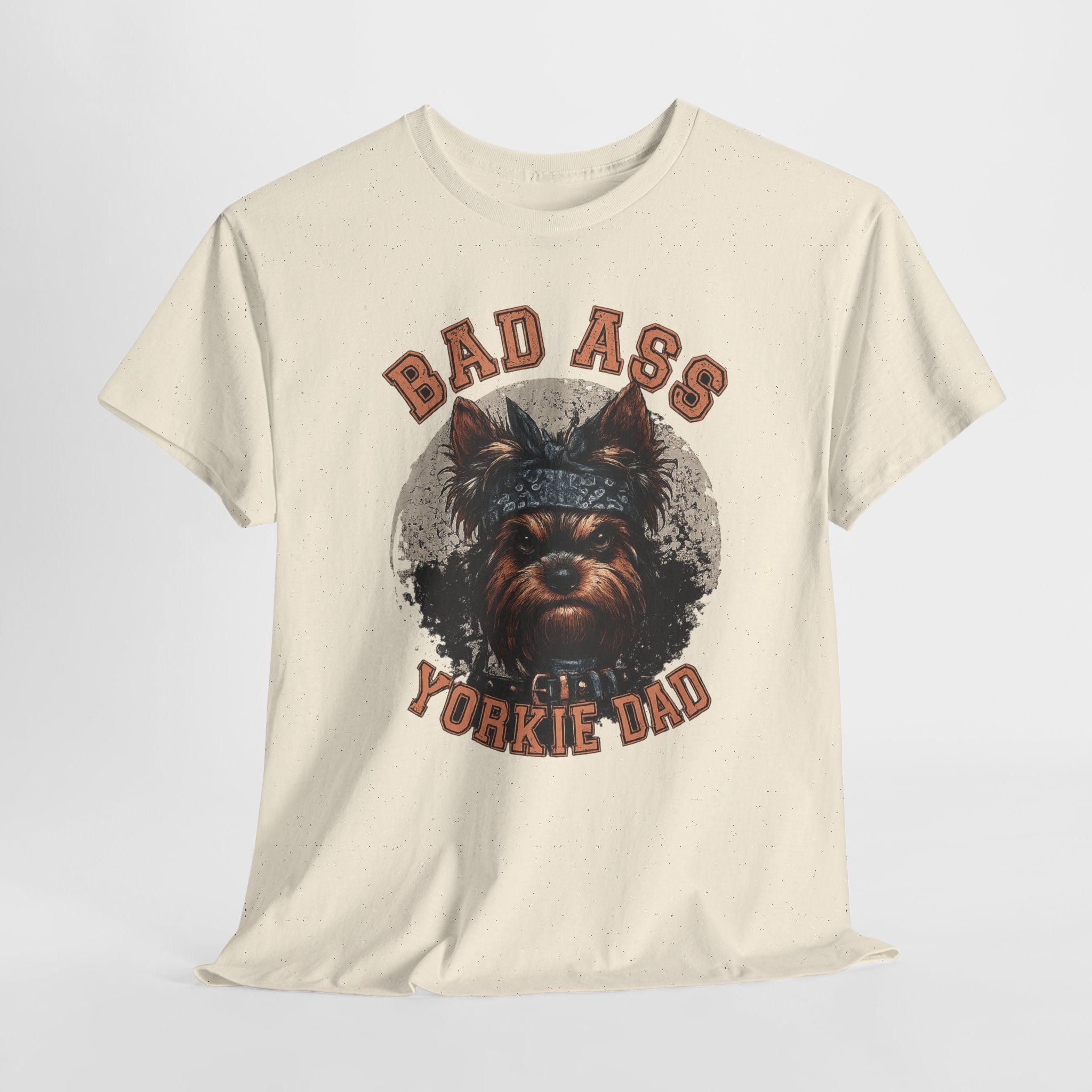 Bad Ass Yorkie Dad T-Shirt — Funny Yorkie Owner Tee