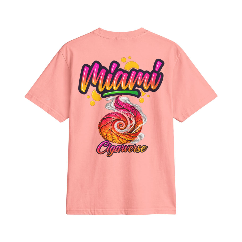 Miami Spiral Leaf Graphic T-Shirt