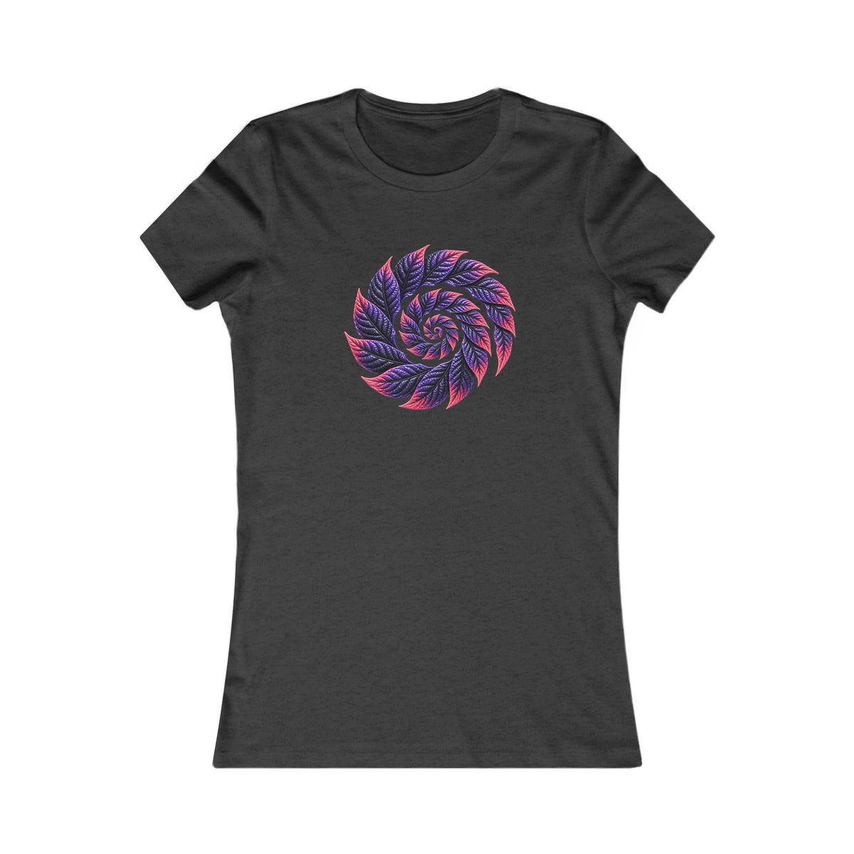 Women's Tee — Pink & Purple Spiral Mandala Graphic