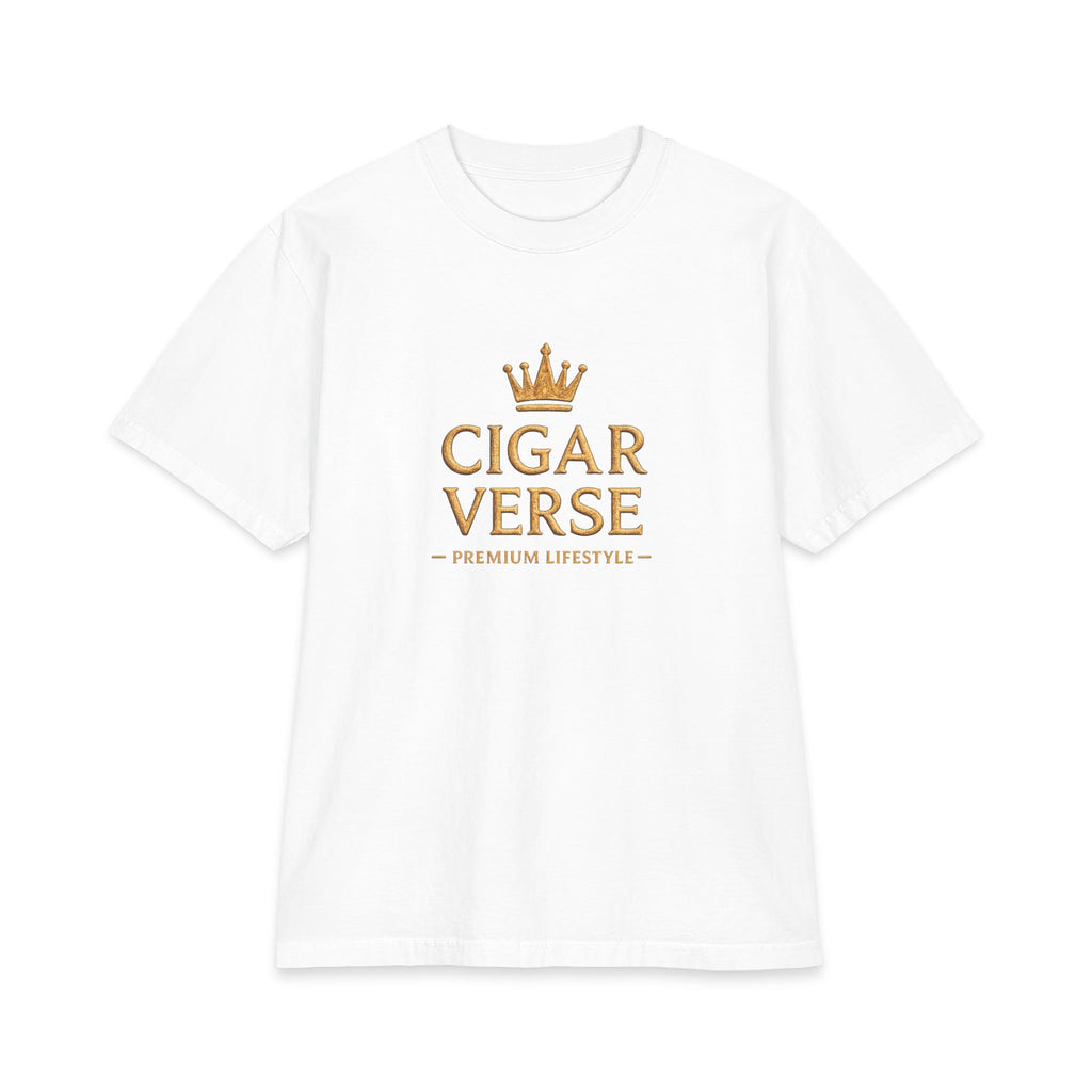Premium Max Heavyweight Cigar Verse T‑Shirt — Premium Lifestyle Tee with Crown Logo
