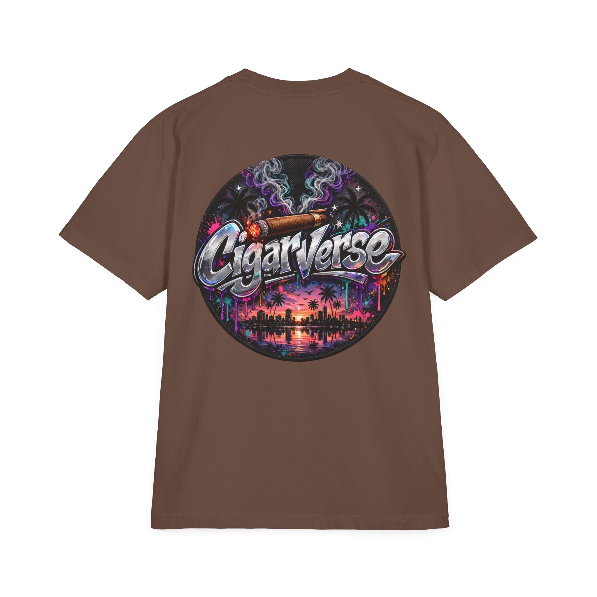 Oversized Premium CigarVerse Graphic T-Shirt — Sunset Cigar Lounge Tee