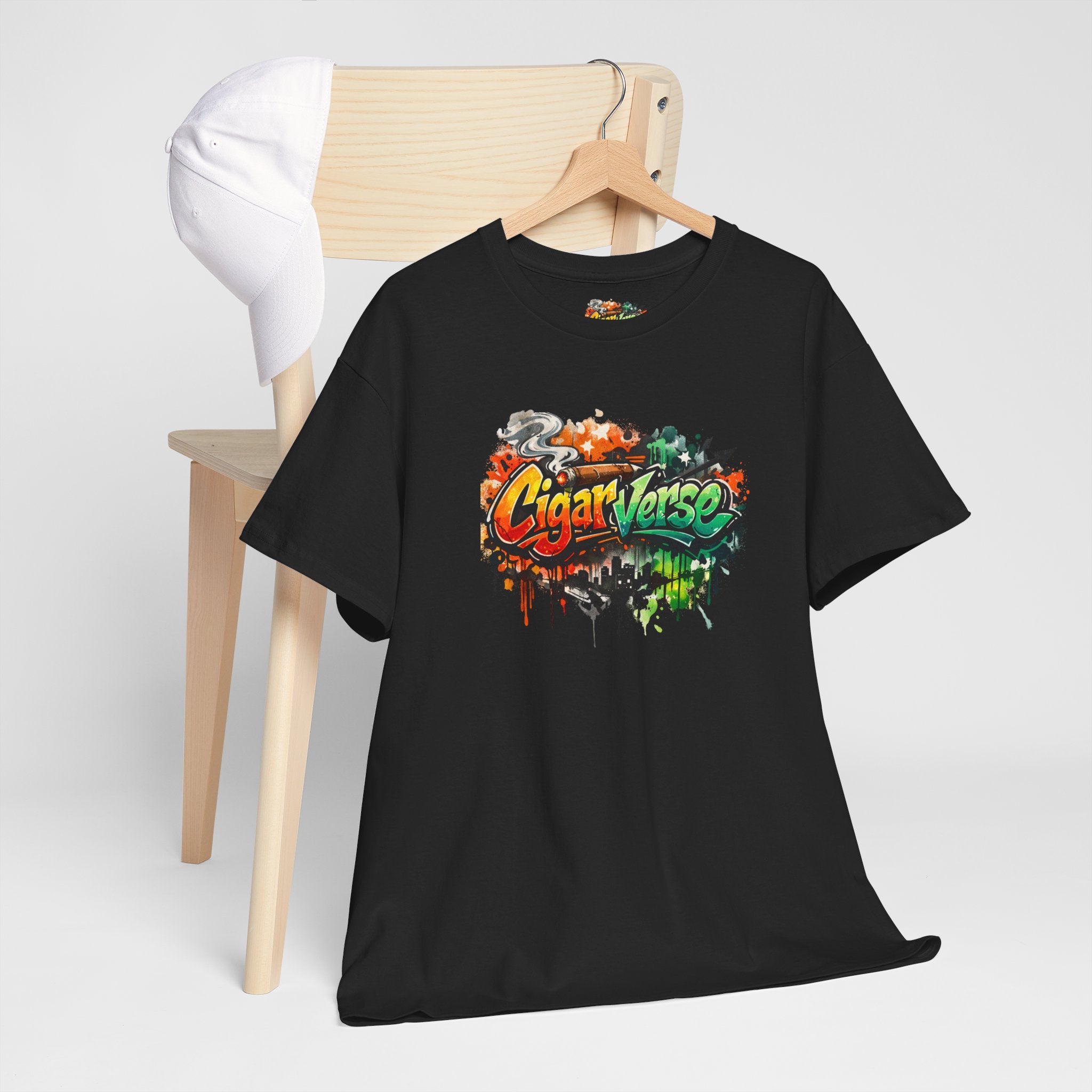 CigarVerse Graffiti Tee - Colorful Art Logo T-Shirt