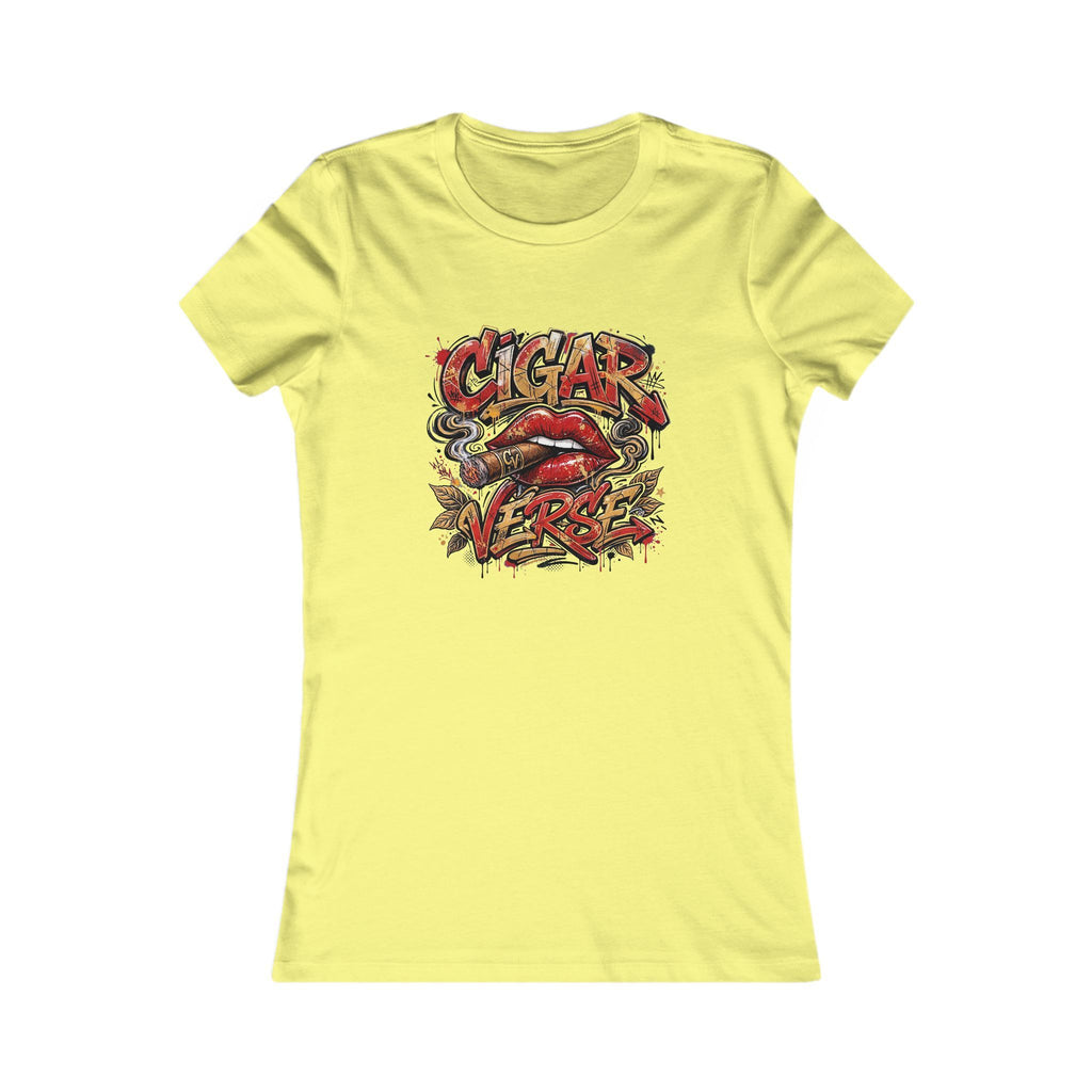 Women's Tee — CIGARVERSE Graphic Lips Vintage Rock Shirt