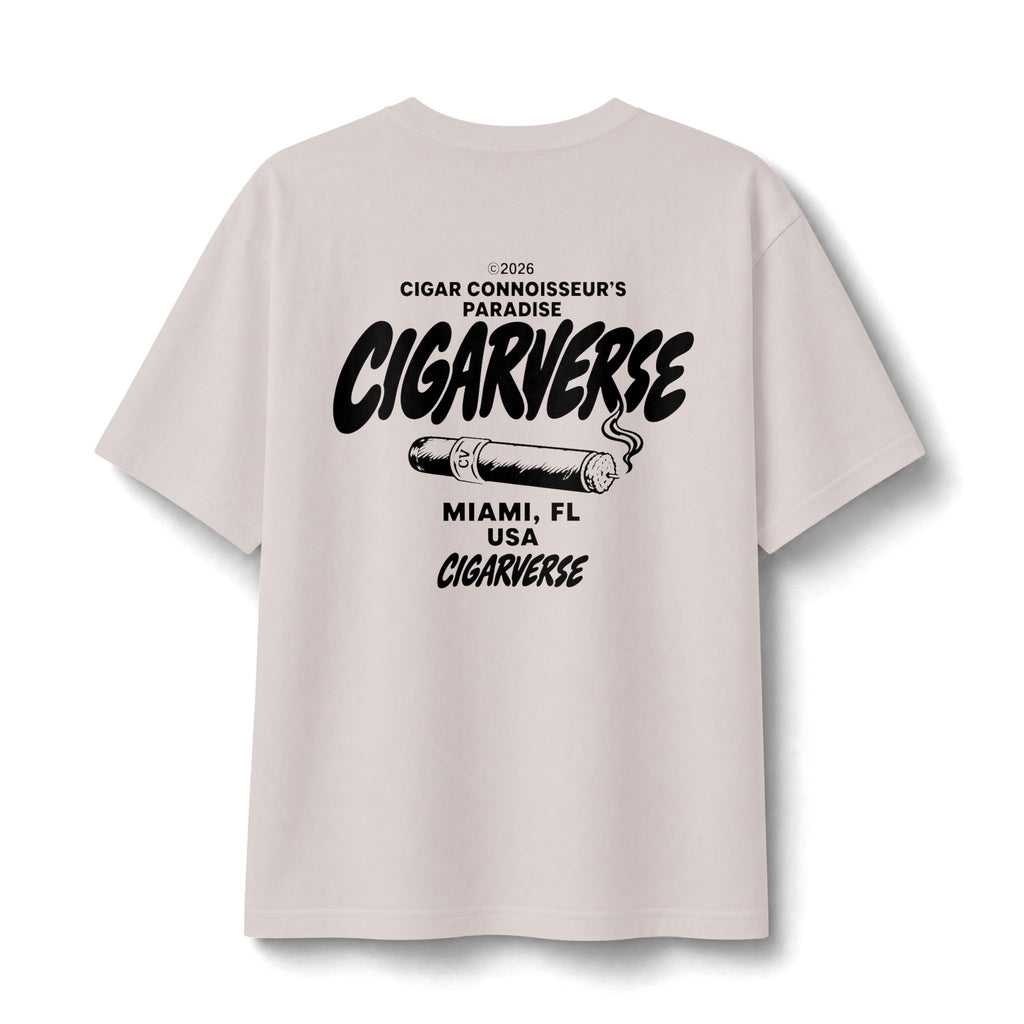 Cigarverse Graphic Tee — Cigar Connoisseur Miami Tribute Shirt