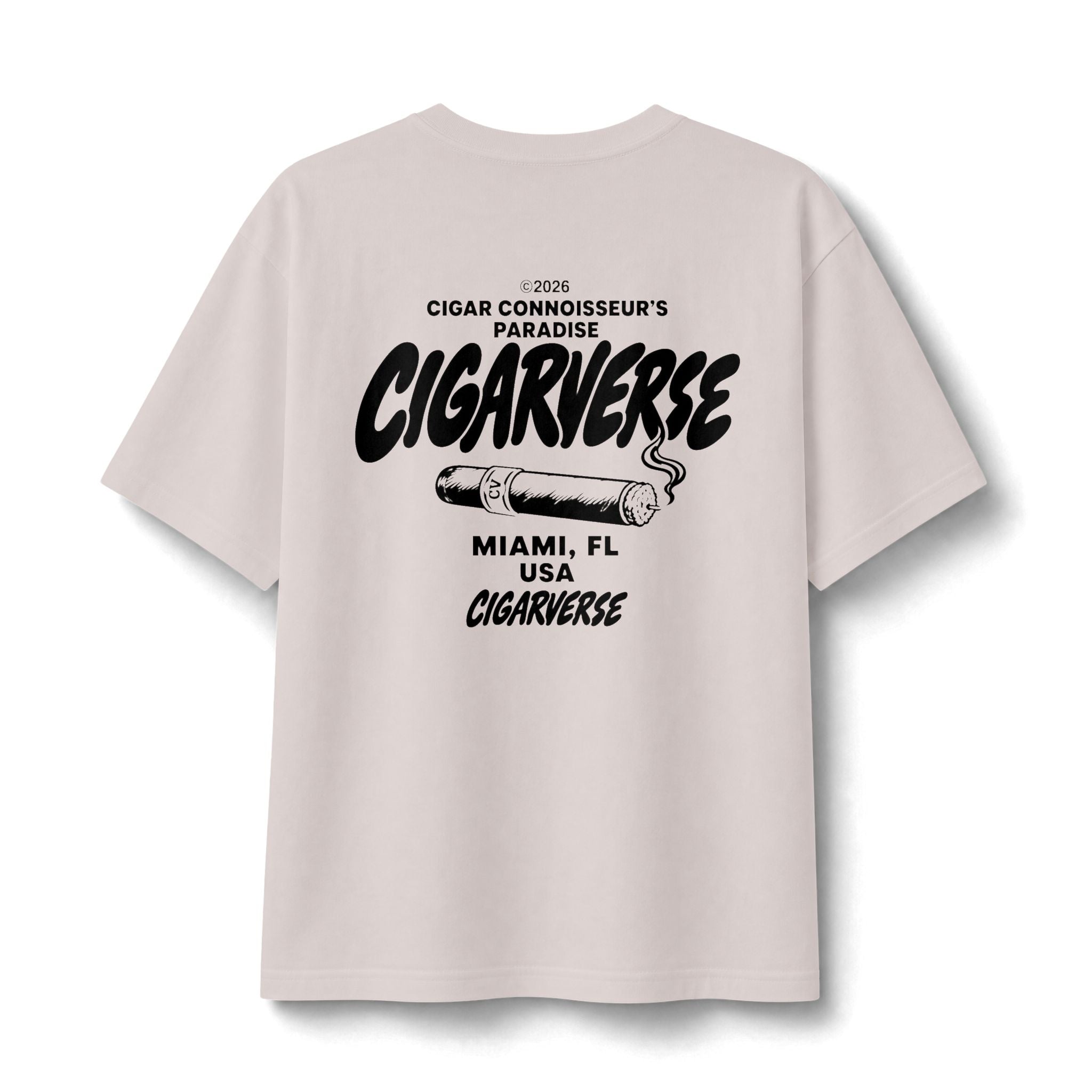 Cigarverse Graphic Tee — Cigar Connoisseur Miami Tribute Shirt