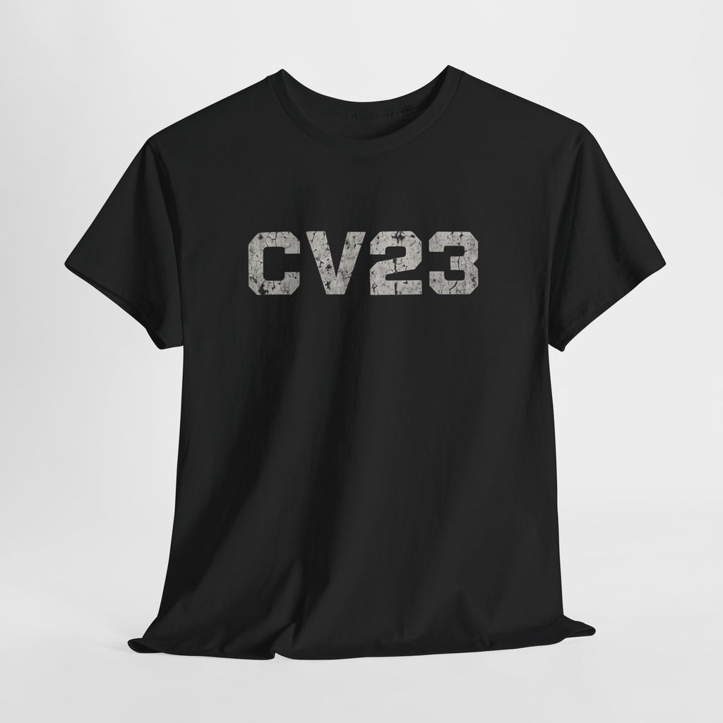 White CV23 Logo T-Shirt — Minimal Graphic Tee