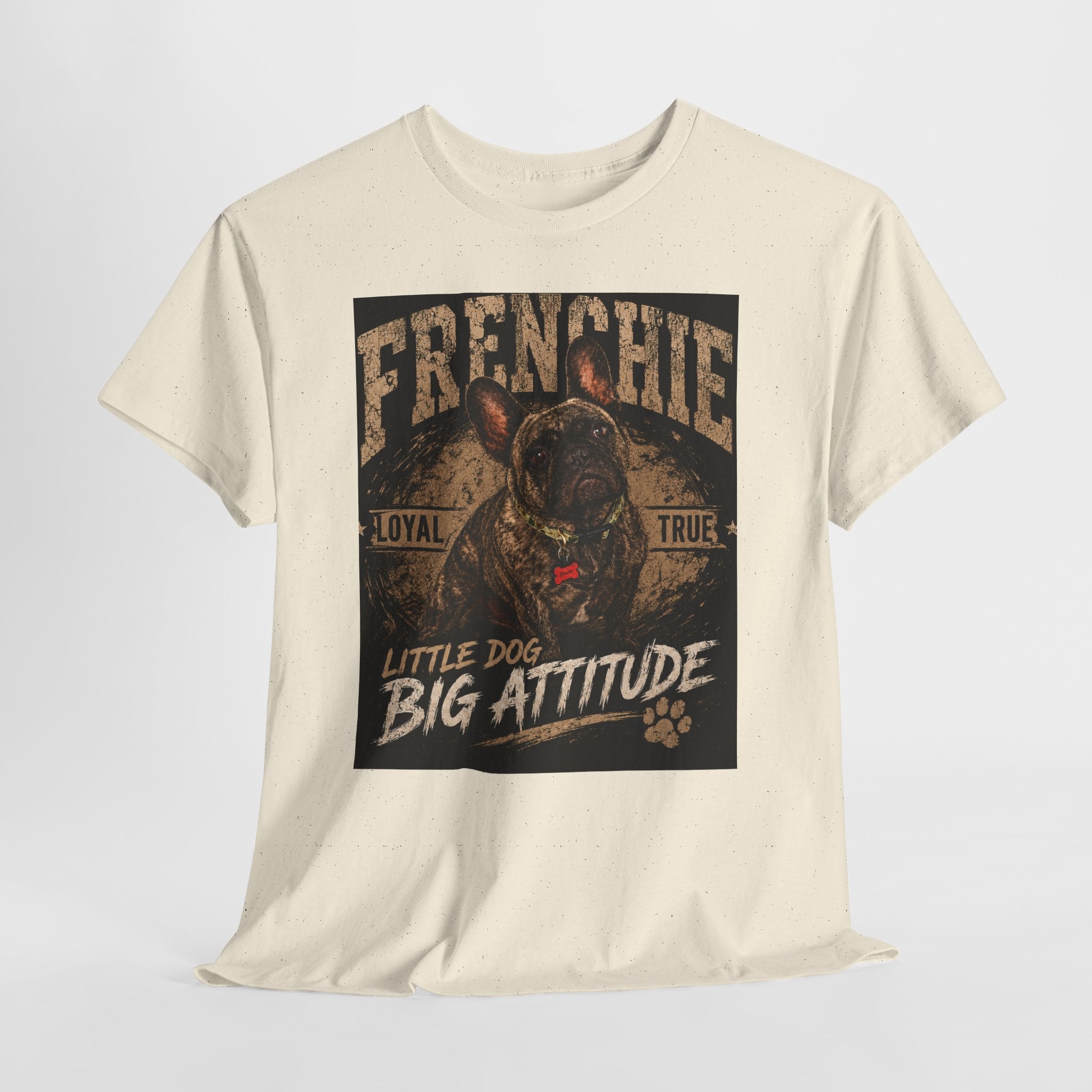 Frenchie Dog T-Shirt - “Little Dog Big Attitude” Retro Graphic Tee
