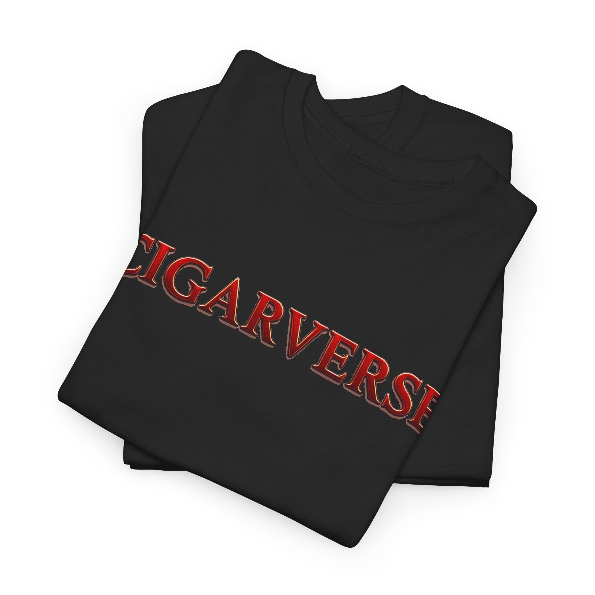 Cigarverse Logo Tee — Vintage Red Embossed Graphic T-Shirt