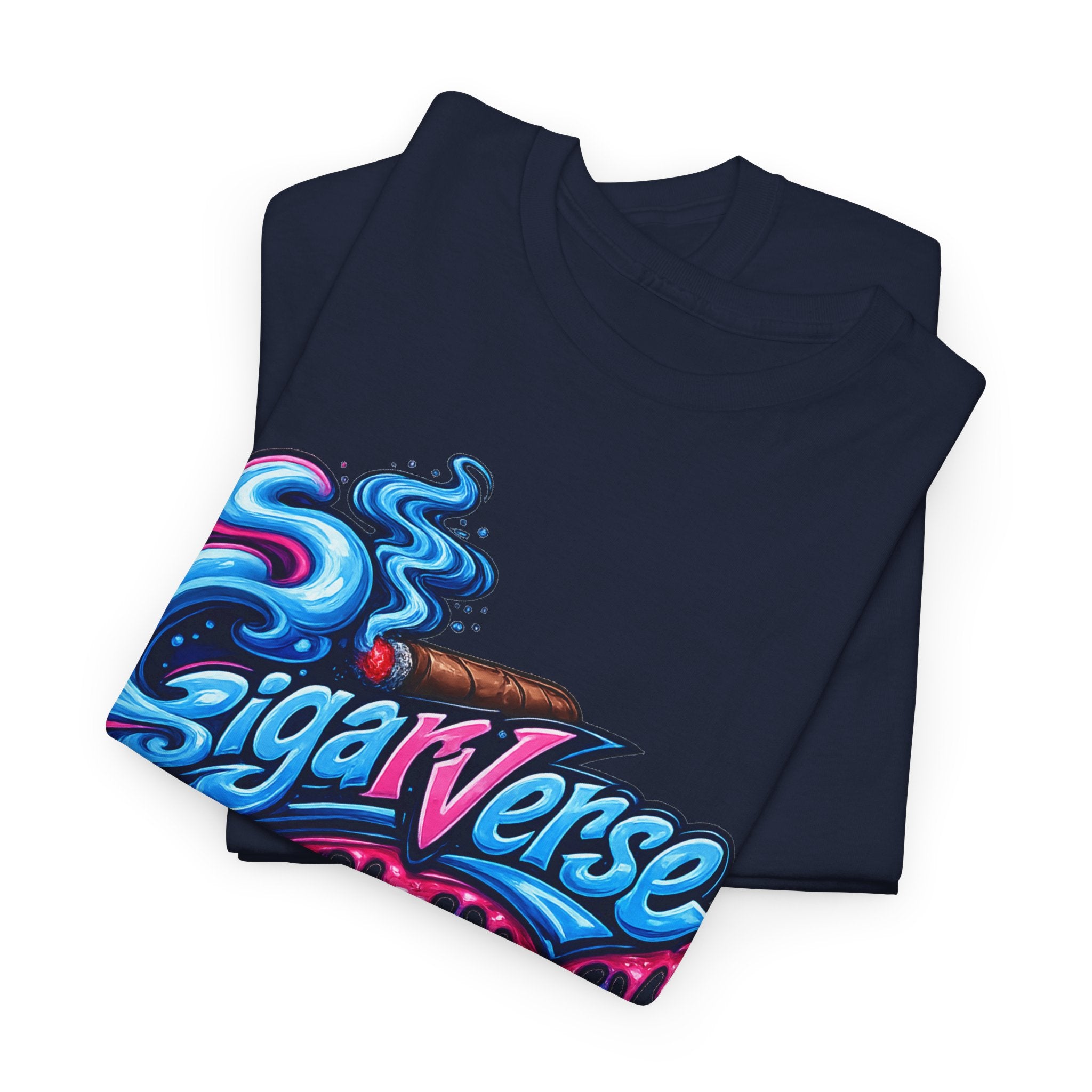 Unisex Graphic Tee — Colorful "CigarVerse" Drip Logo T-Shirt