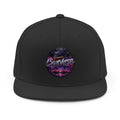 CigarVerse Snapback Hat — Retro Neon Beach Logo Cap