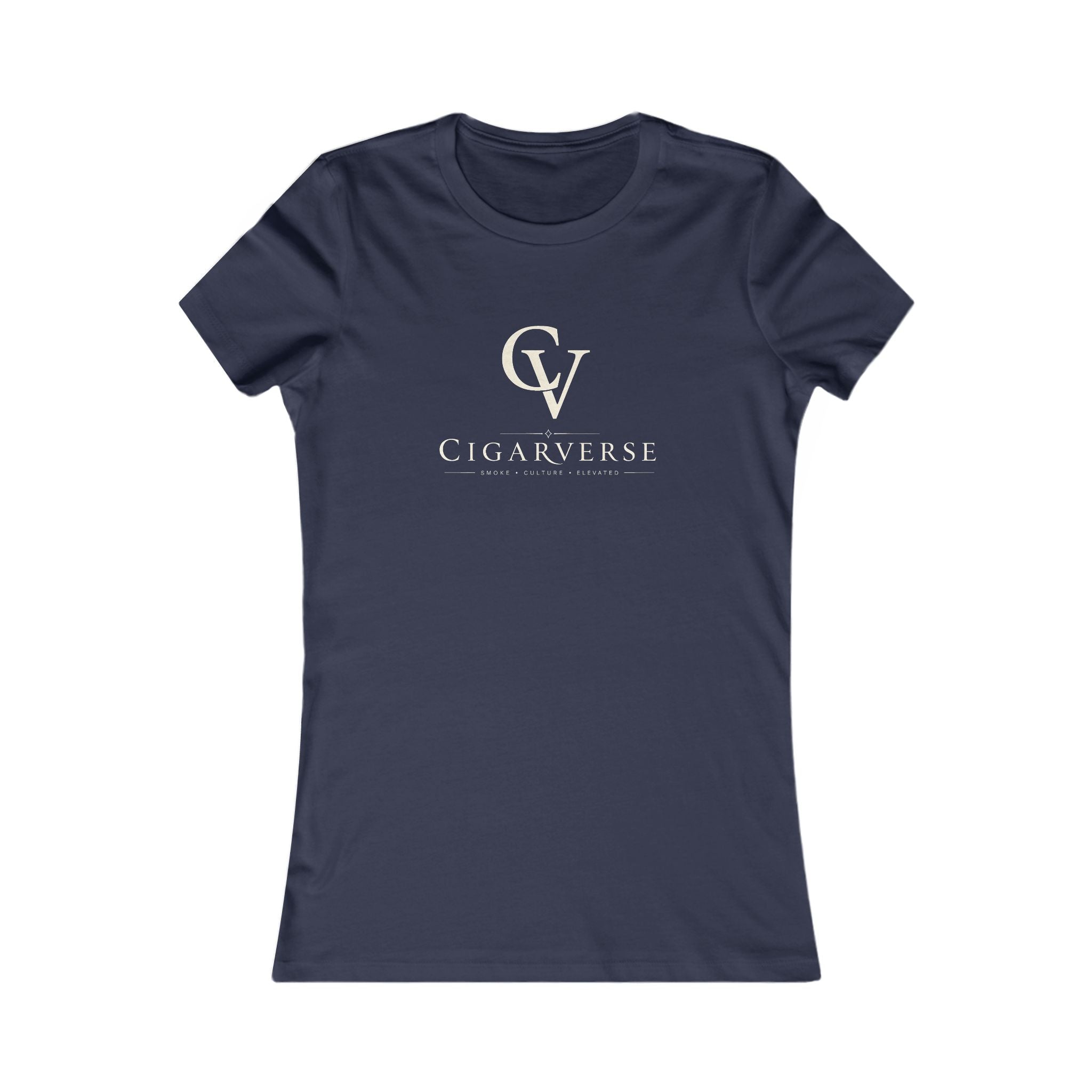 Cigarverse Women's Tee — Elegant Cream CV Logo