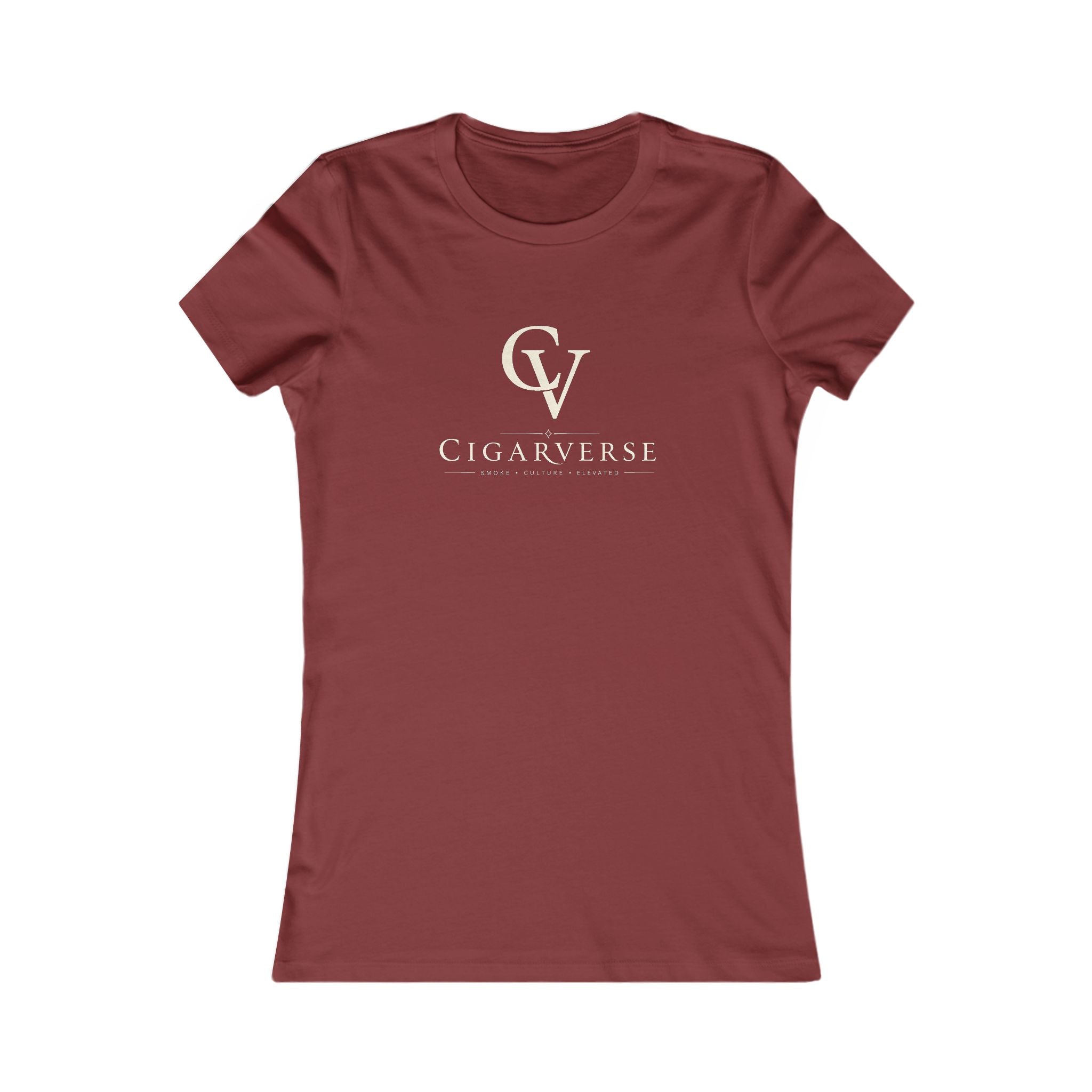 Cigarverse Women's Tee — Elegant Cream CV Logo